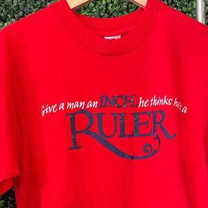 Virginia Slims Red Shirt Give A Man An Inch He Thinks Hes A Ruler